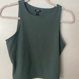 Express Body Contour Tank Top - Sage Green, Size M